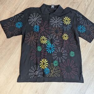 Men's Brooklyn Express Black Graphic  Polo Size M